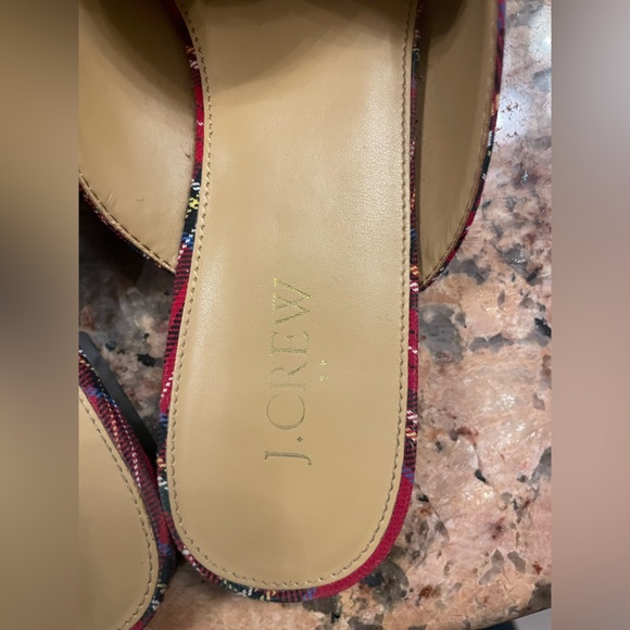 J. Crew Red Plaid Women's Mules - Picture 4 of 6